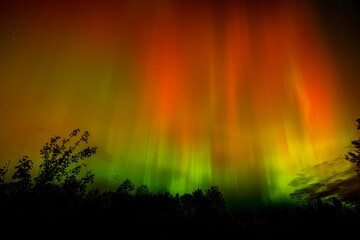 Northern Lights Over the Campground in Maine