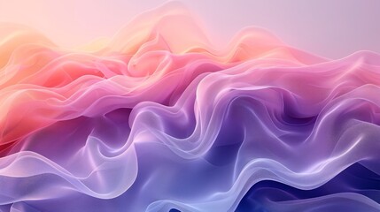 Fototapeta premium Abstract background with flowing, colorful fabric in pink, orange, blue, and purple hues.
