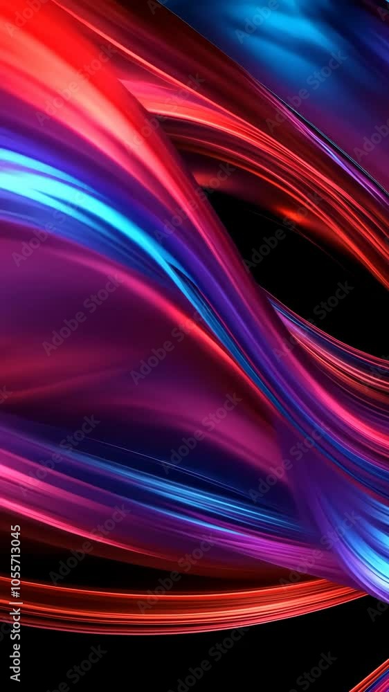 Poster abstract painting effect flowing creating colorful shapes