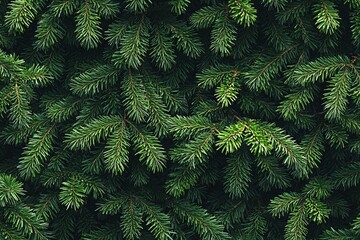 Evergreen Pine Tree Branch Texture Background