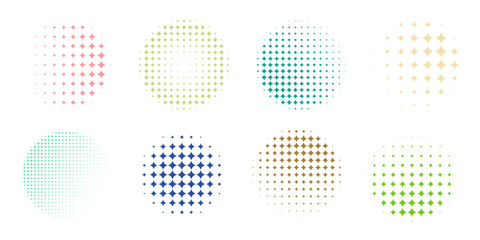 Colorful dotted pattern design featuring circles in varying shades and sizes