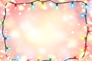 Fototapeta premium Cheerful Colorful Light Frame with Glowing Background