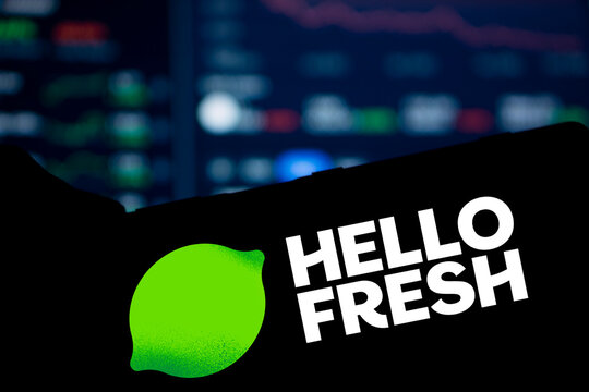 Dhaka, Bangladesh- 26 Oct 2024: Hello Fresh logo is displayed on smartphone.