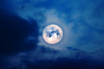 Obraz premium Blue moon in the sky