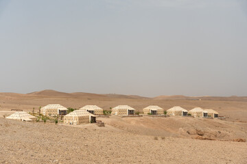 Agafay desert in Morocco, North Africa, place for relax and adventures, during the day ligth