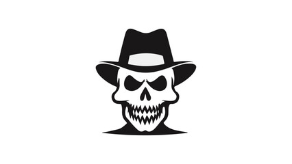 cool skill with hat vector simple illustration