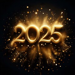 Golden Celebration: Welcoming 2025 with Sparkles and Shine

