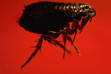 Close-up of a Plant with an Insect on a Leaf