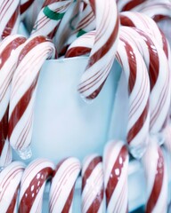 Festive Red and White Stick Candy Inspired by the Flag of the United States