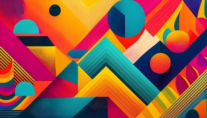 Abstract Geometric Shapes and Colors