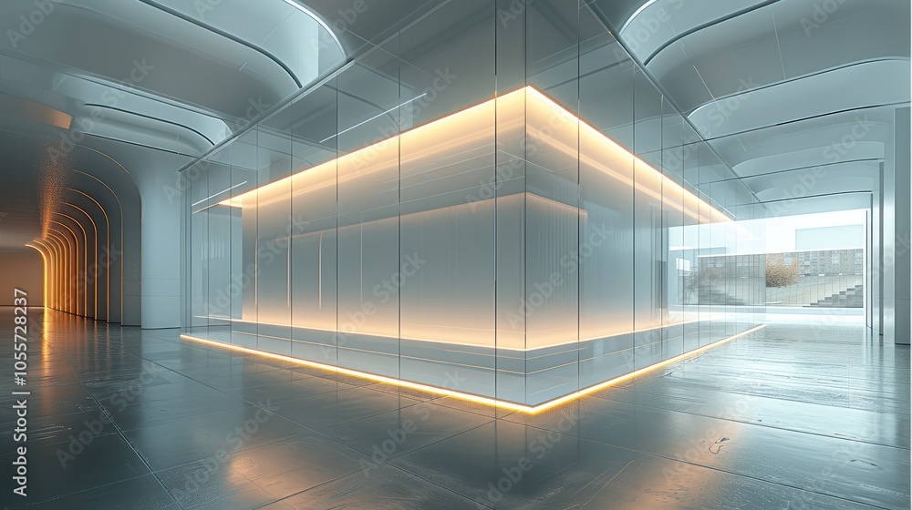Poster modern conference both with a horizontally long.