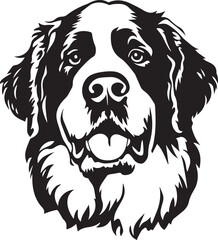 illustration of a Saint Bernard dog