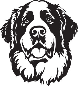 illustration of a Saint Bernard dog