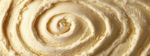 Fototapeta premium Close-up of the texture of vanilla sorbet or ice cream.