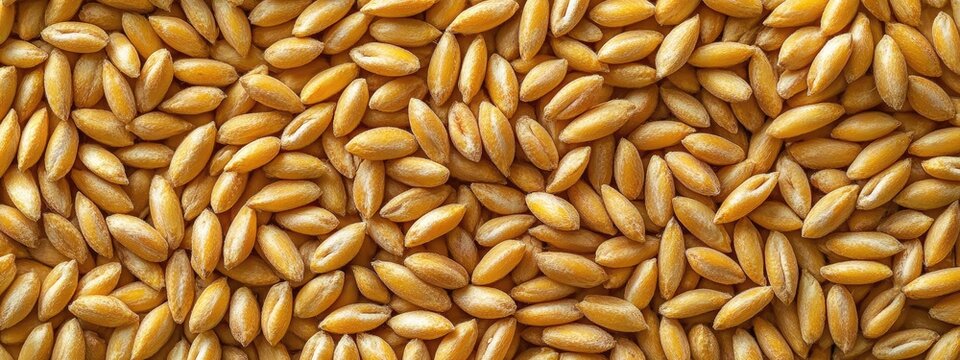 Scattered wheat grains.