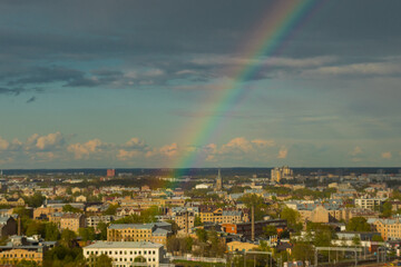 The view from the building of the Latvian Science academy, Riga, Latvia