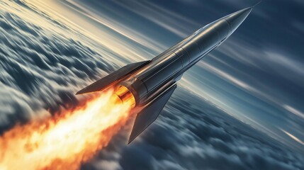 Launched missiles, military technology.