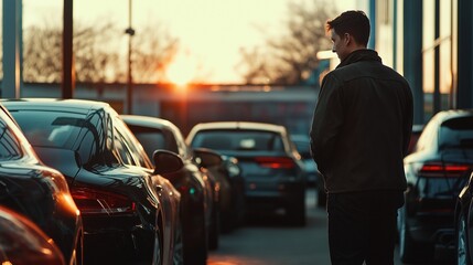 Car seller and Client, man buying new car