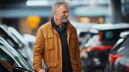 Car seller and Client, man buying new car