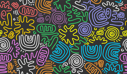 Abstract background with hand drawn pattern design