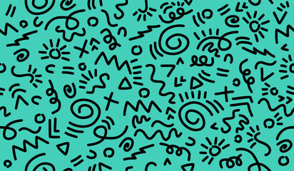 Abstract background with hand drawn pattern design