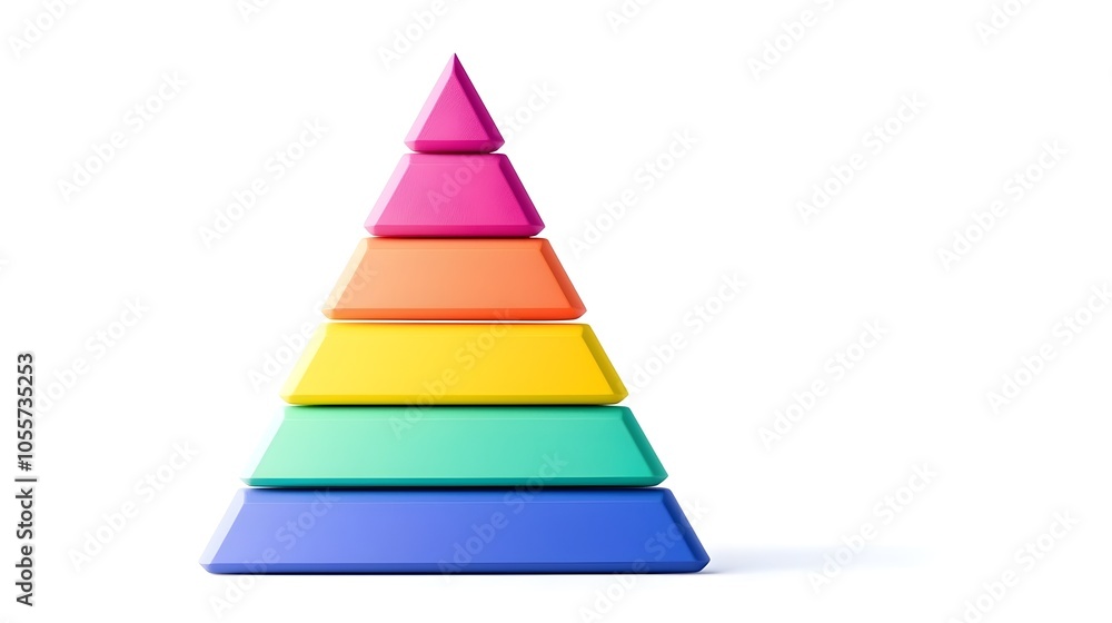 Poster business scaling pyramid chart - visualizing operational efficiency long-term growth resource alloca