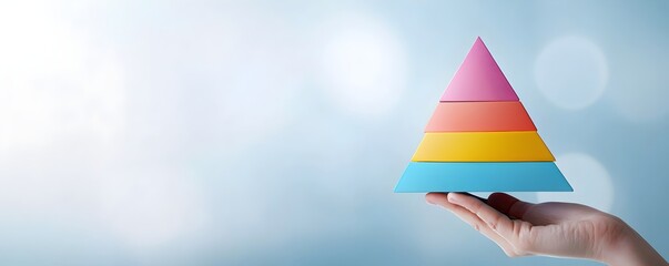 Business Pyramid Chart Core Strengths  Competitive Advantage - Strategic Planning for Effective Market Positioning