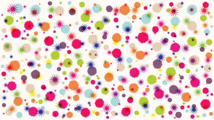 SEAMLESS DOODLE STAR SHAPES PATTERN TEXTURE COLORFUL TEMPLATE ABSTRACT BACKGROUND TRENDY DESIGN VECTOR