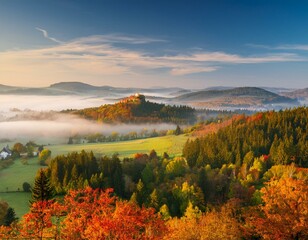 Obraz premium Autumn vibes in nice Czech nature