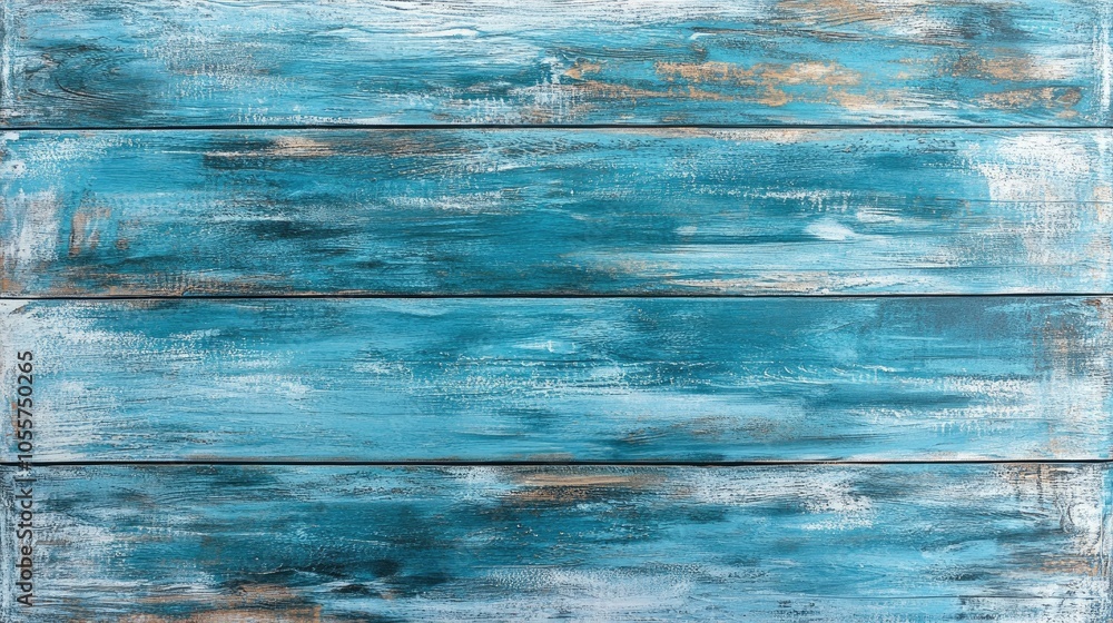 Aufkleber light blue weathered wooden texture with a painted teal rustic finish ideal for abstract designs in 