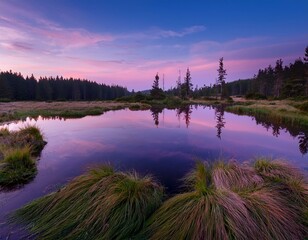 Obraz premium Morning by the lake in northern Sweden