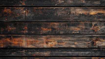 Rustic dark brown wooden texture panoramic wood background banner