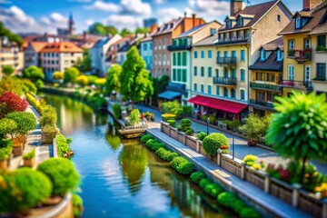 Obraz premium Captivating Tilt-Shift Photography Exploring Textures in Nature and Urban Landscapes for Stunning Visuals