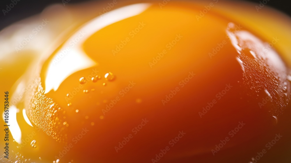 Poster a close up of a radiant egg yolk illuminated by soft light highlighting its rich hue and texture ide