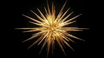 Magnificent Golden Firework Starburst Dazzling in Festive