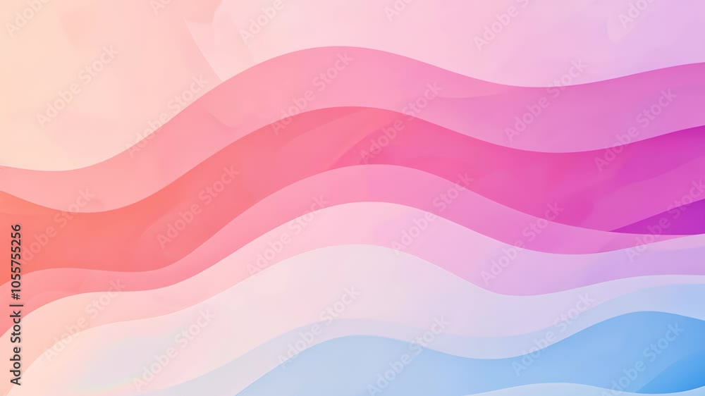 Poster abstract gradient wave background with smooth pastel colors pink blue and orange fluid shapes modern