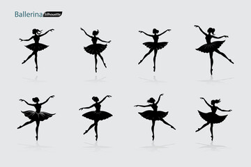 Ballerina Silhouette on White board