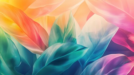 A stunning display of vibrant colors blends seamlessly, forming an abstract landscape that captivates with its dynamic movement and creative energy, inviting viewers to explore its depths.