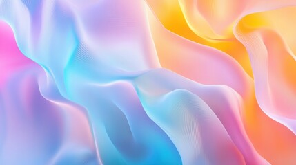 Fototapeta premium A stunning display of vibrant colors blends seamlessly, forming an abstract landscape that captivates with its dynamic movement and creative energy, inviting viewers to explore its depths.