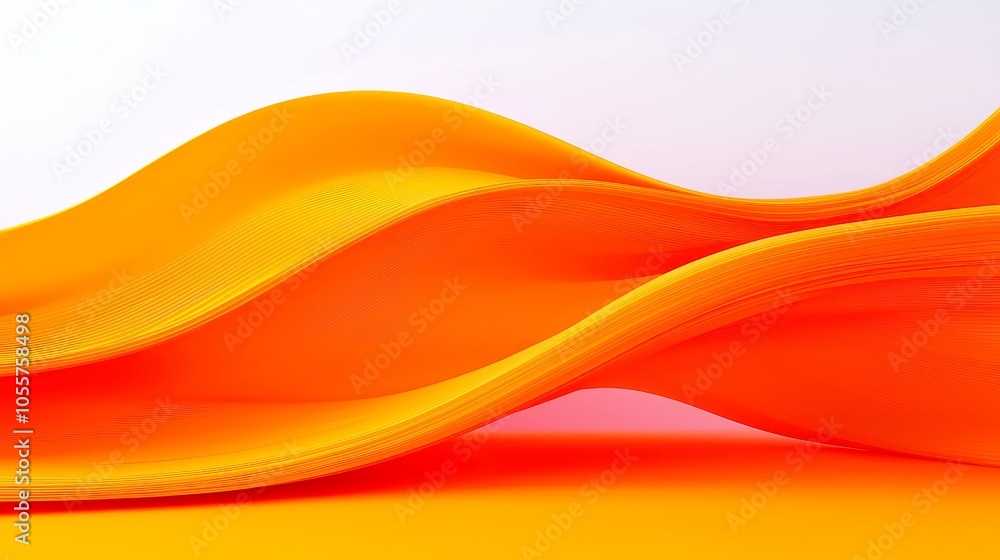 Poster vibrant orange motion waves, an engaging animated backdrop featuring dynamic vertical movement and f