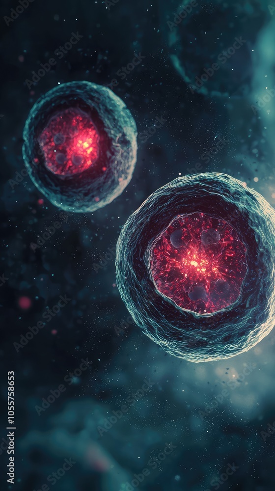 Poster dynamic 3d cell division process visualization