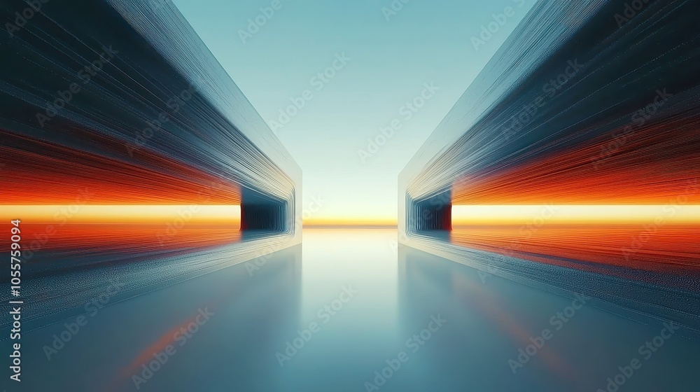 Aufkleber vibrant vertical abstract background, a colorful digital design with flowing shapes and gradients, i