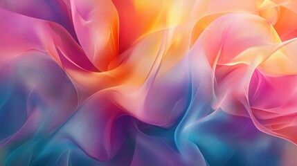 Obraz premium A stunning display of vibrant colors blends seamlessly, forming an abstract landscape that captivates with its dynamic movement and creative energy, inviting viewers to explore its depths.