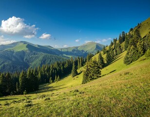 Fototapeta premium Dramatic sky looking at the High Tatras from Pass over Lapszanka. Lapszanka, Lesser Poland, Poland. Discover the beauty of earth. 