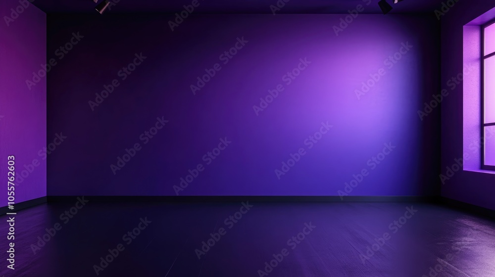 Aufkleber Dark violet studio backdrop with a gradient design