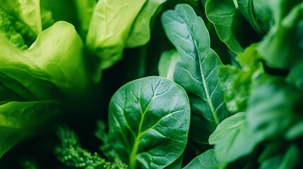 Fototapeta premium Close-up of Green Leafy Vegetables