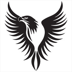 Logo modern american freedom on white background logo style minimalism eagle

