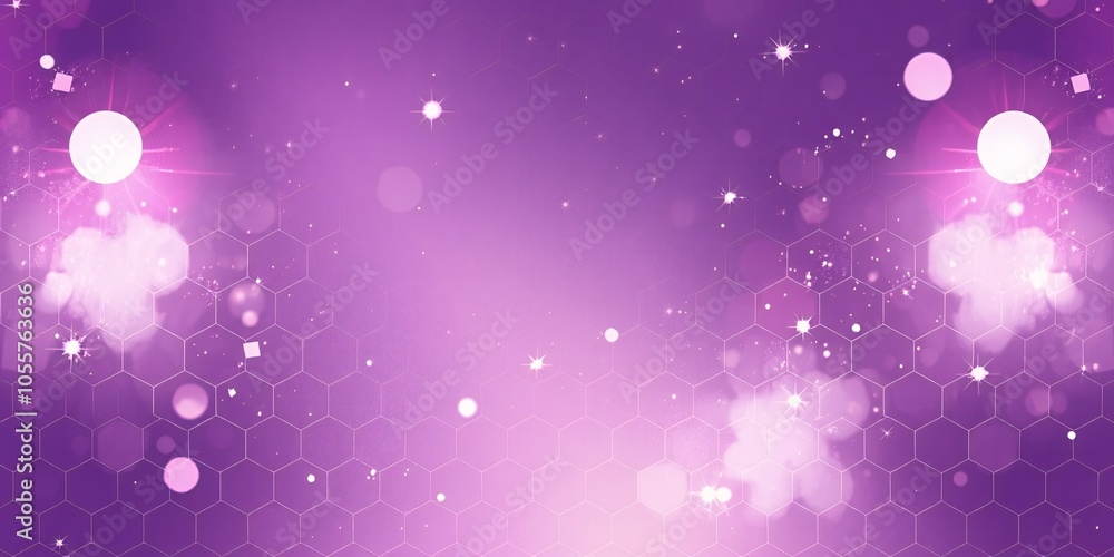 Wall mural abstract purple background with glowing lights.