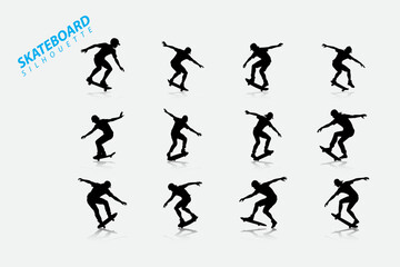 Skateboard silhouette set 01