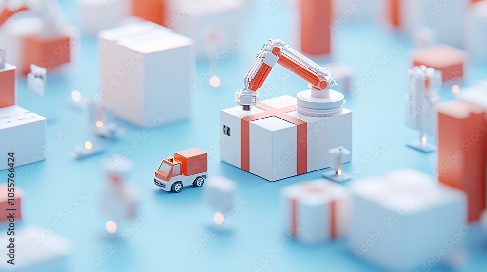 Poster advanced robotic assembly line - showcasing precision and innovation in industrial automation and st